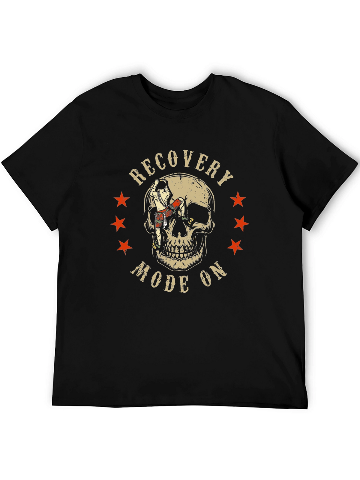 Recovery Mode On Skull Graphic T-Shirt