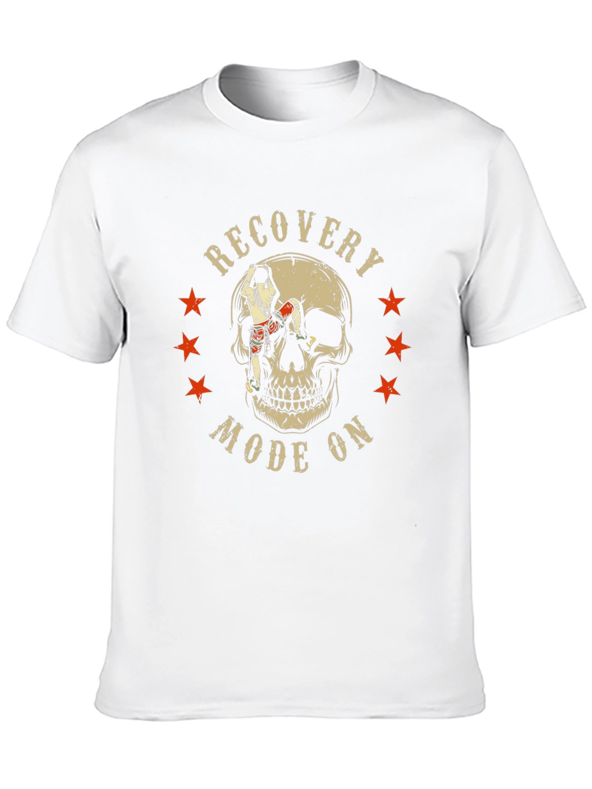 Recovery Mode On Skull Graphic T-Shirt