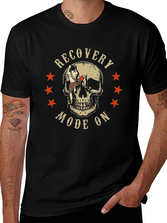 Recovery Mode On Skull Graphic T-Shirt
