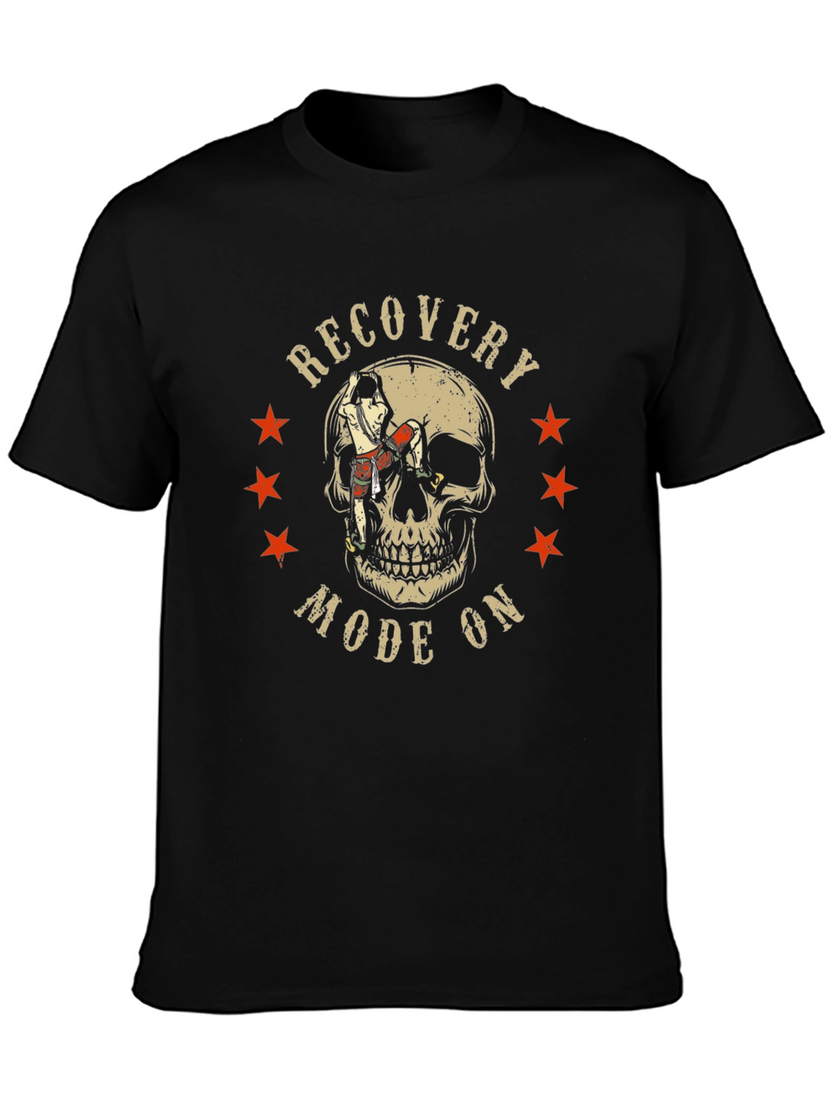 Recovery Mode On Skull Graphic T-Shirt