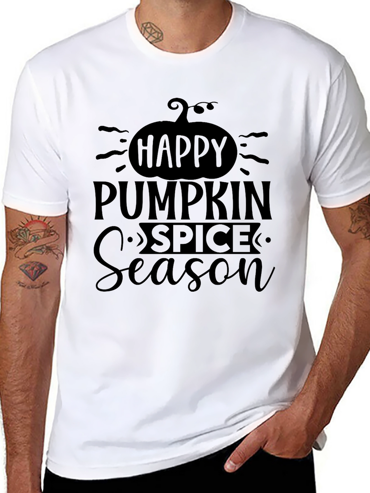 Happy Pumpkin Spice Season Black T-Shirt