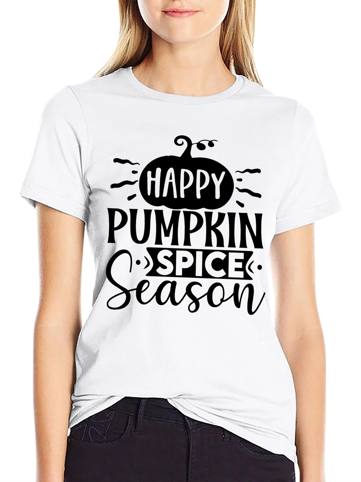 Happy Pumpkin Spice Season Black T-Shirt