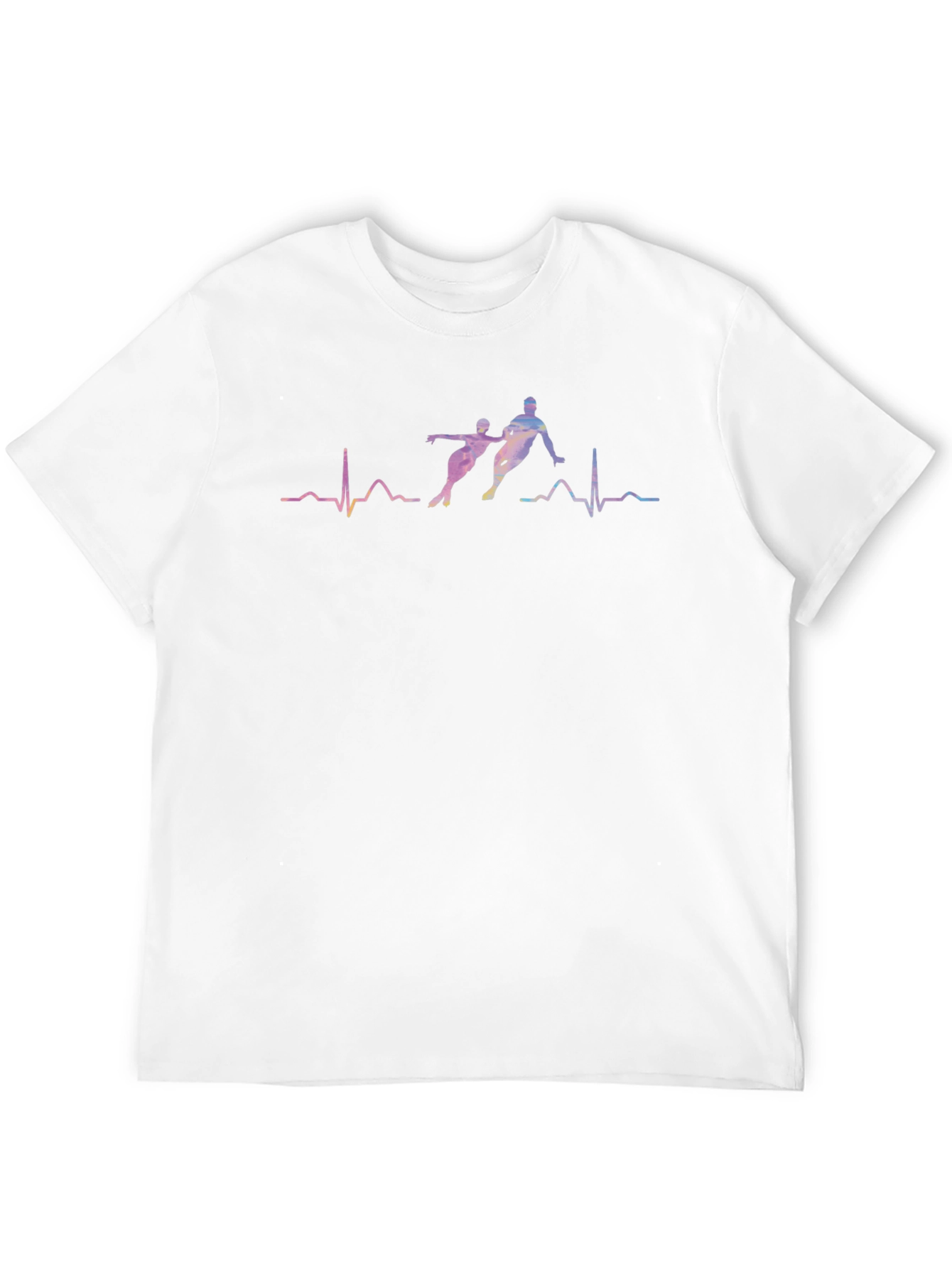 Ice Skating Heartbeat Graphic Tee