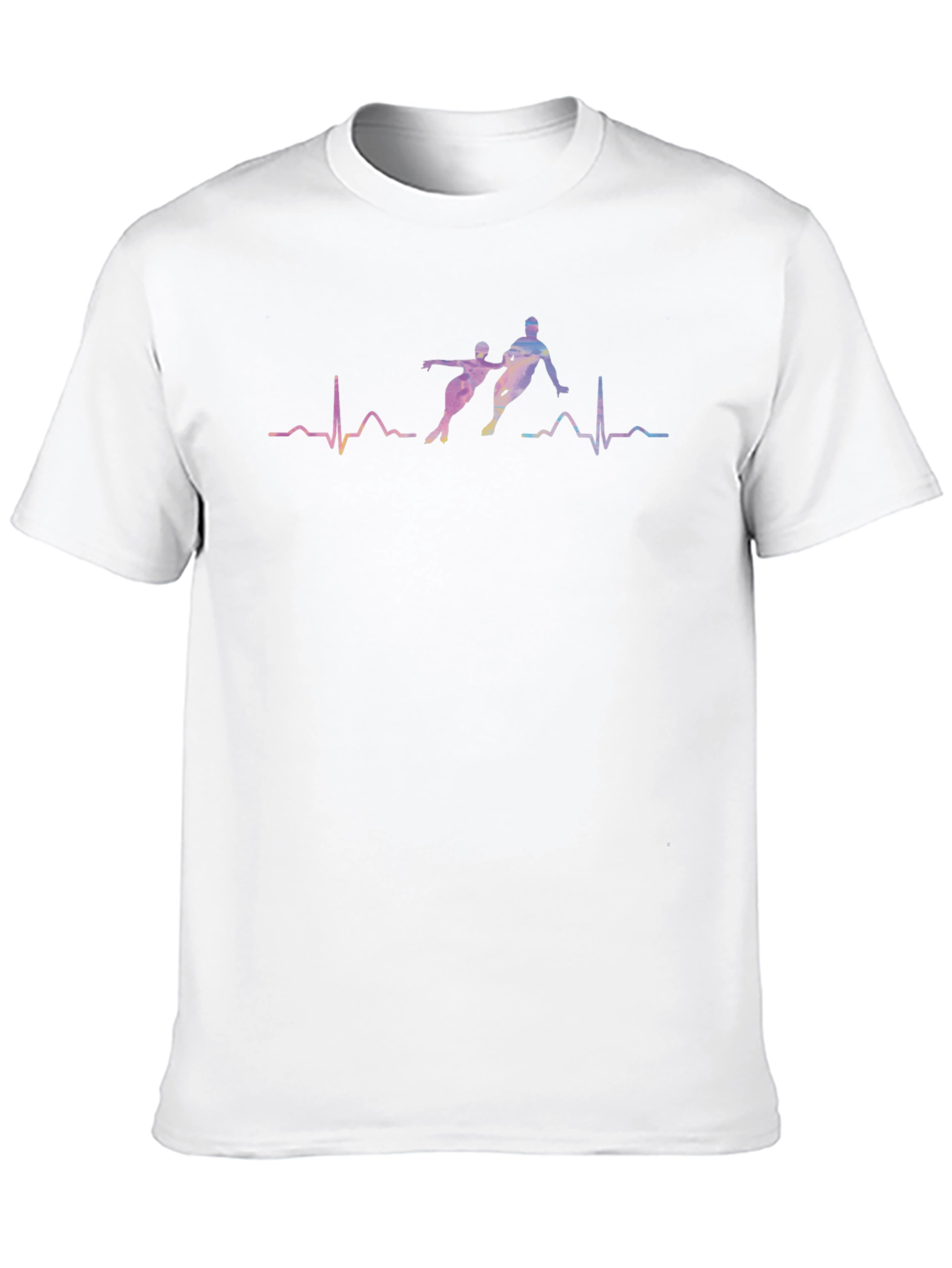 Ice Skating Heartbeat Graphic Tee