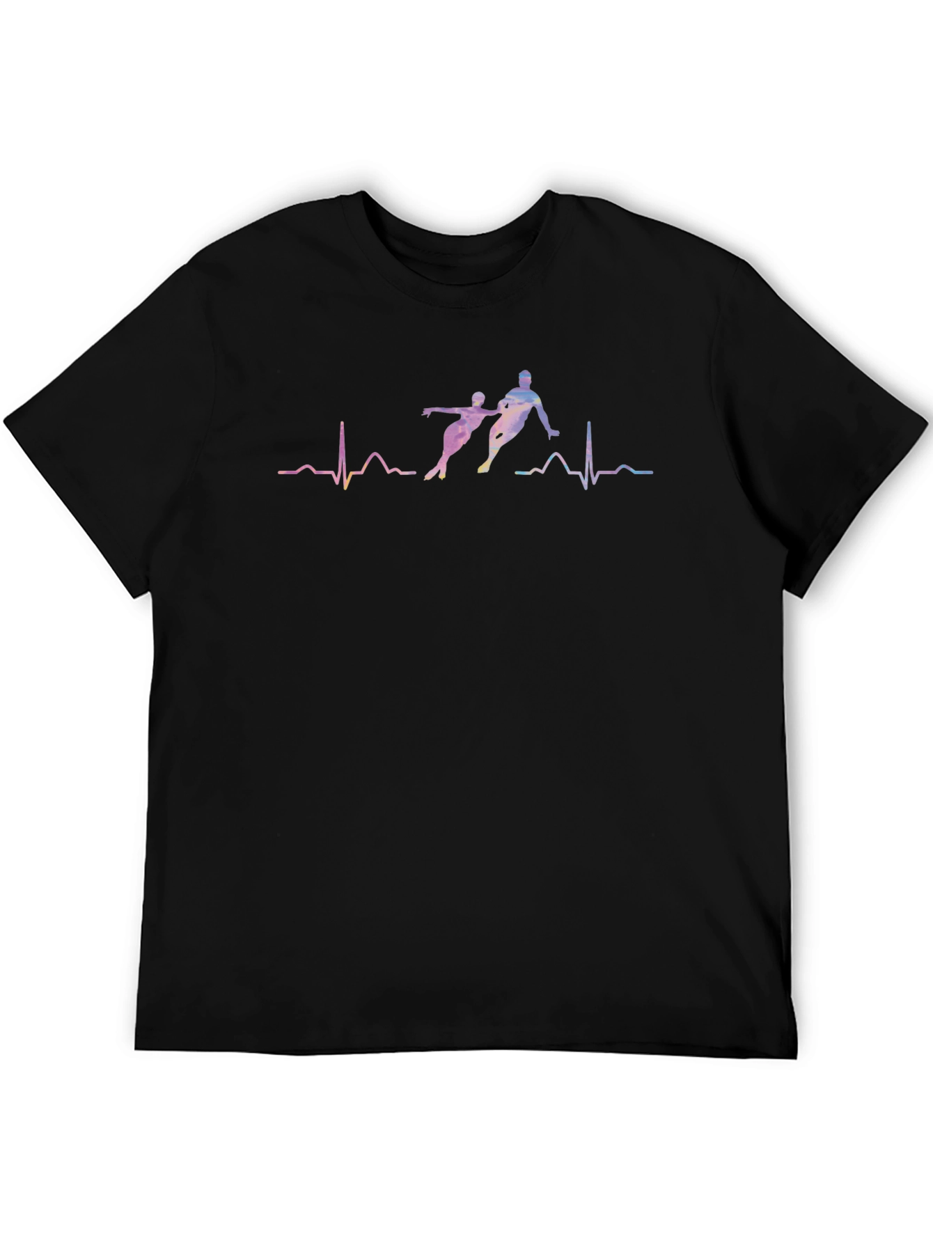 Ice Skating Heartbeat Graphic Tee