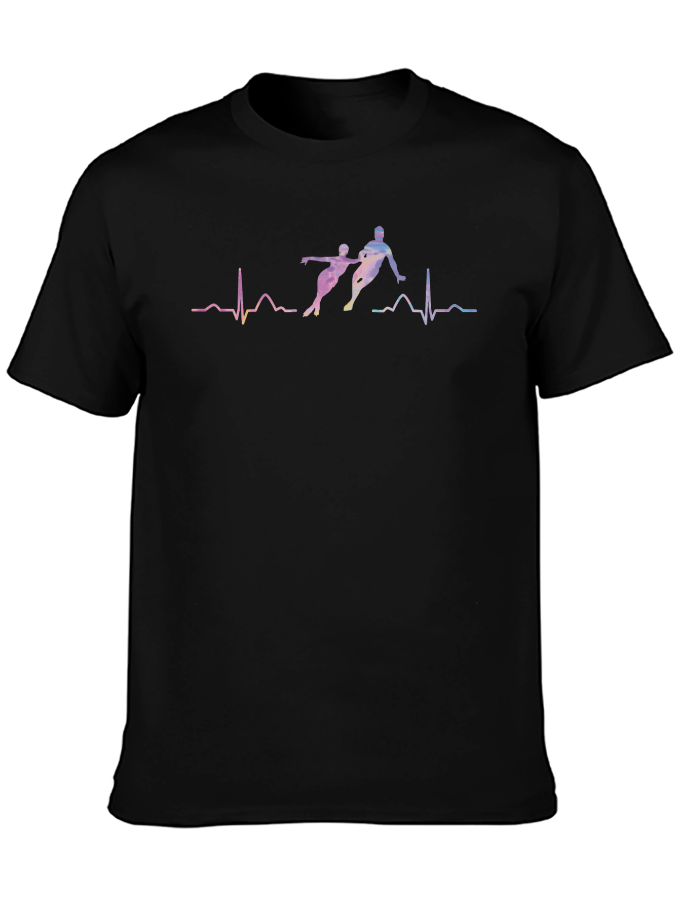Ice Skating Heartbeat Graphic Tee