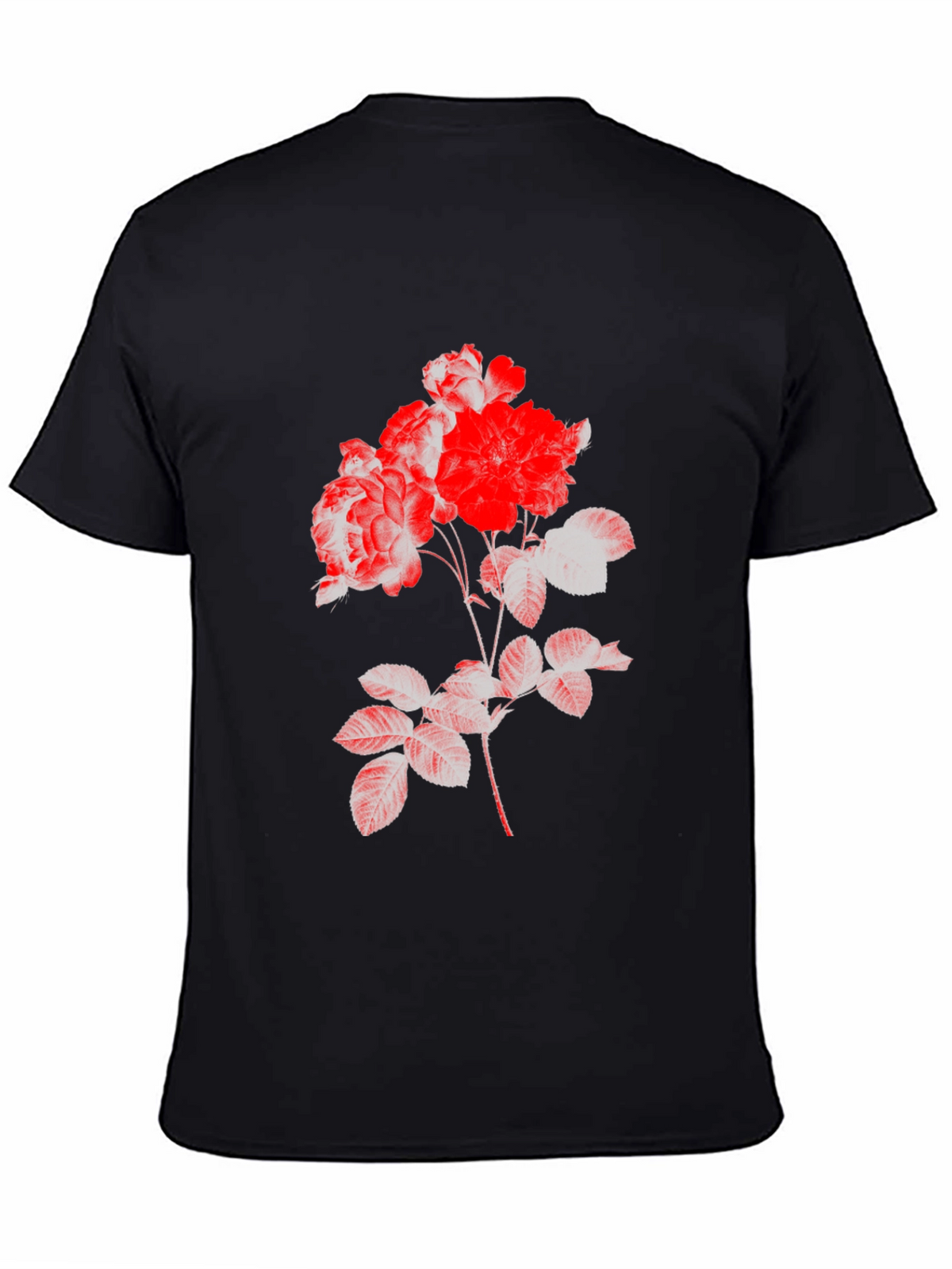 Black Floral Print Tee