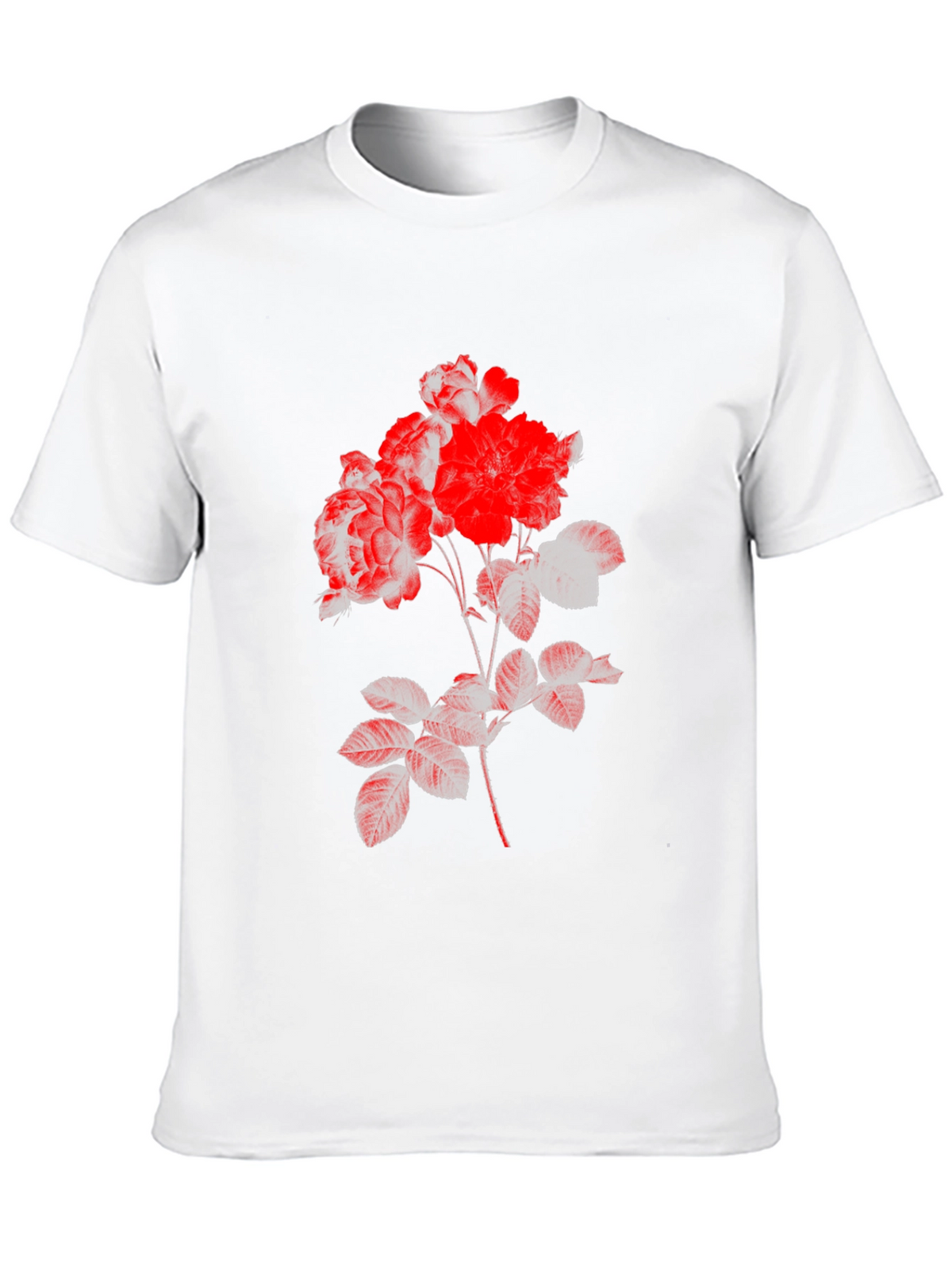 Black Floral Print Tee