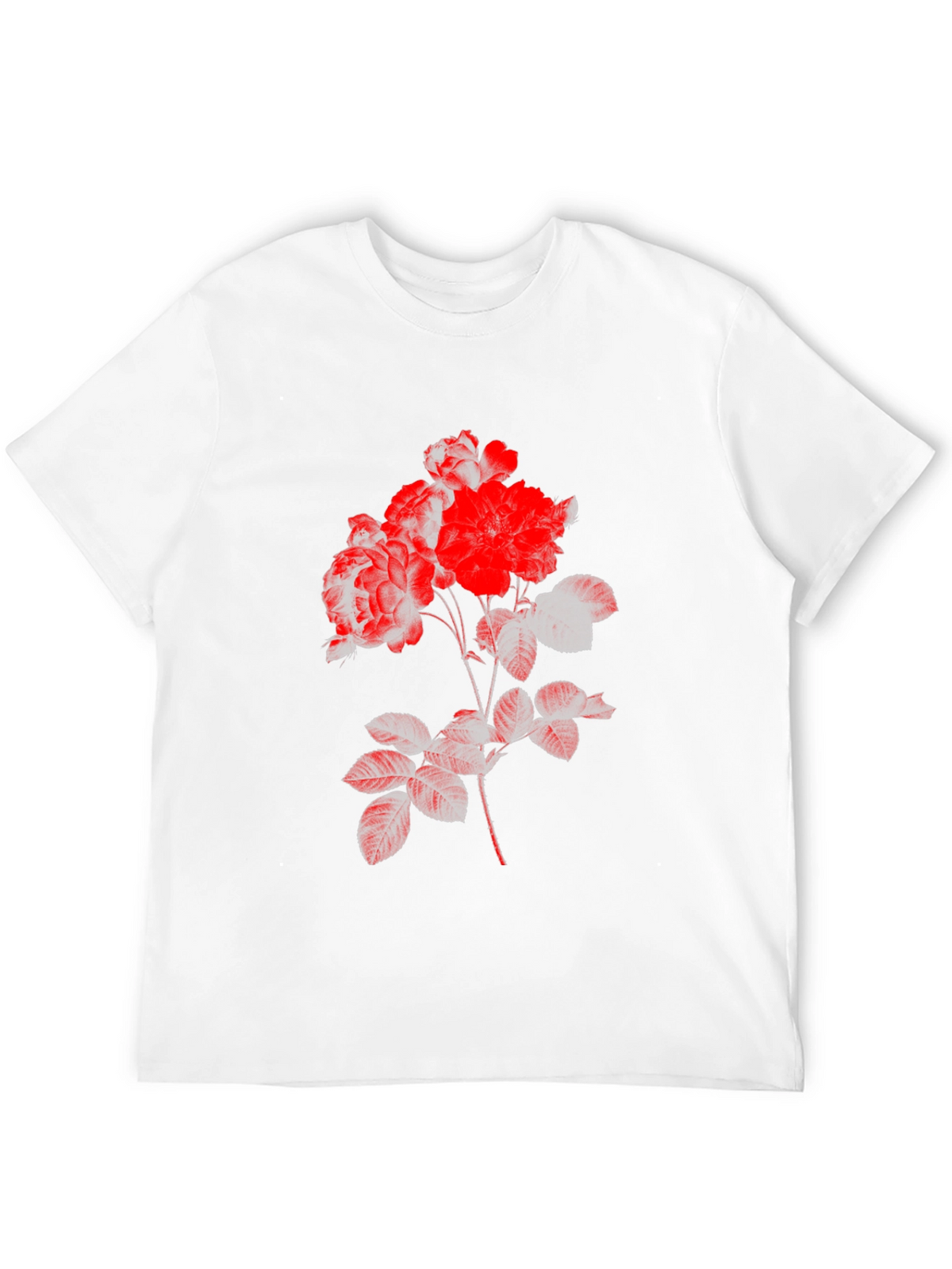 Black Floral Print Tee