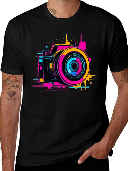 Retro Camera Graphic Tee - Stylish Photo Design