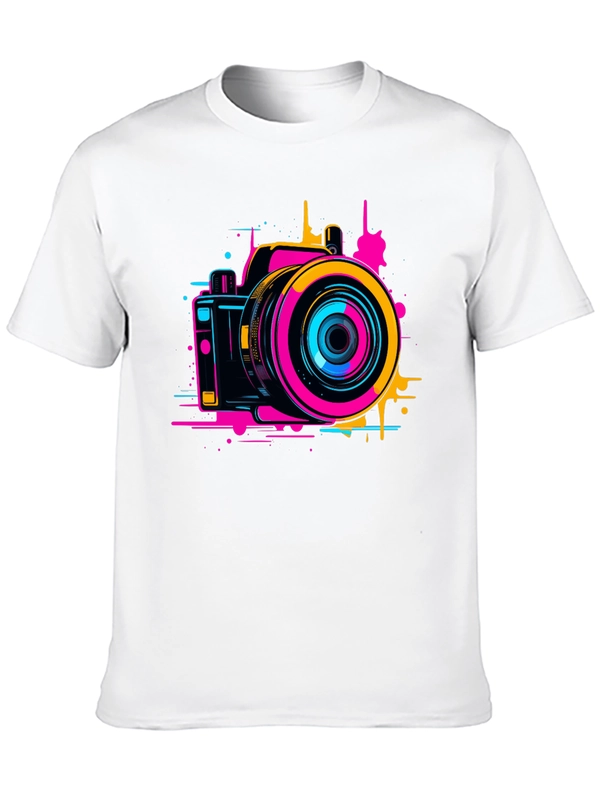 Retro Camera Graphic Tee - Stylish Photo Design