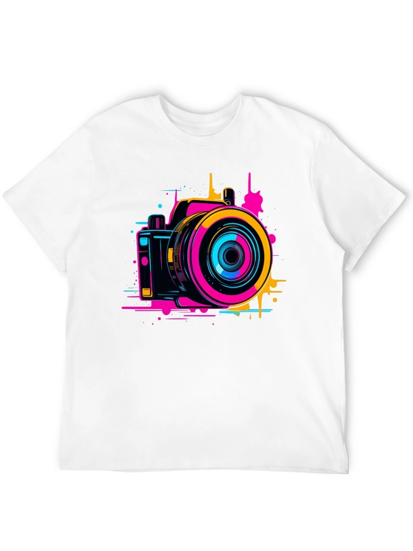 Retro Camera Graphic Tee - Stylish Photo Design