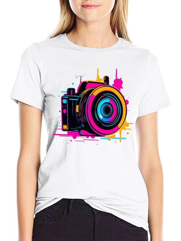 Retro Camera Graphic Tee - Stylish Photo Design
