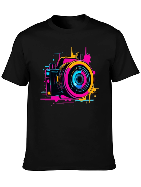 Retro Camera Graphic Tee - Stylish Photo Design