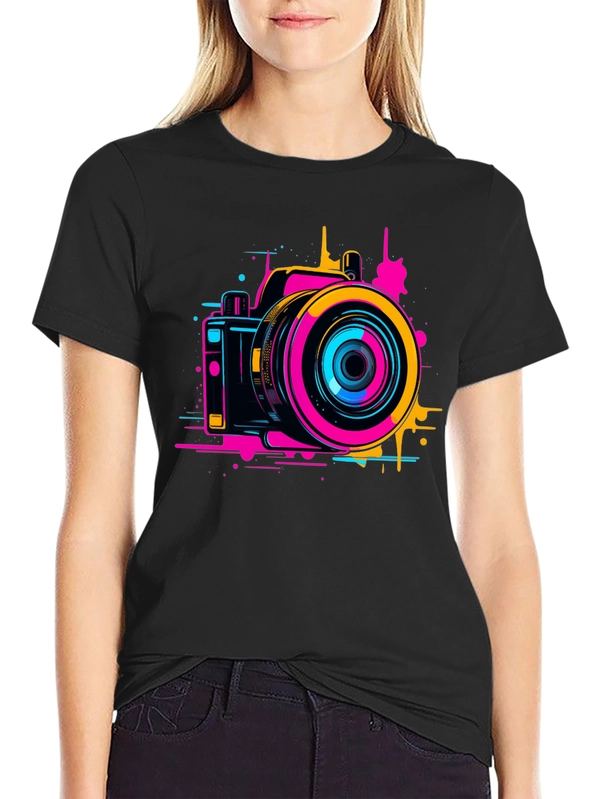 Retro Camera Graphic Tee - Stylish Photo Design