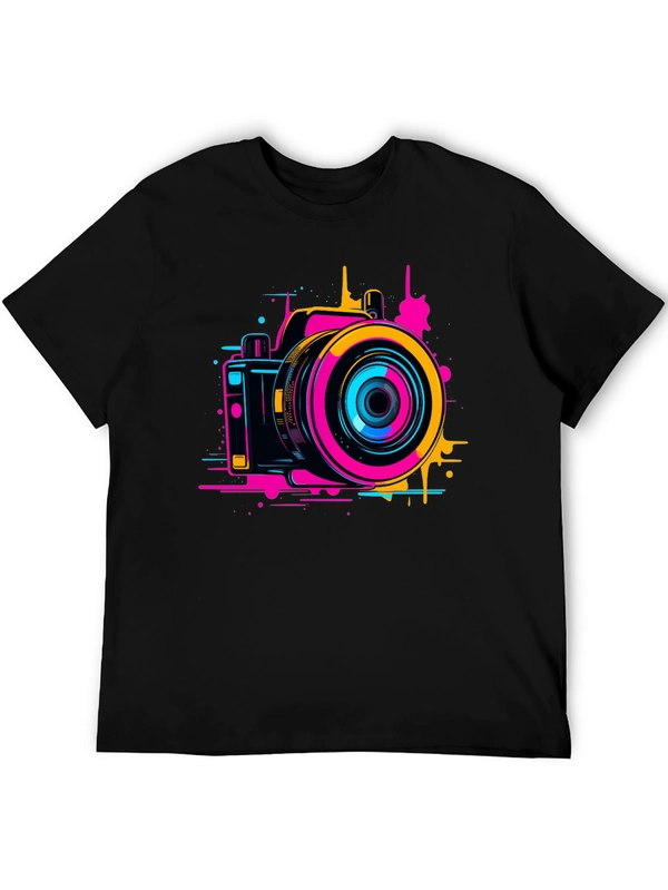 Retro Camera Graphic Tee - Stylish Photo Design