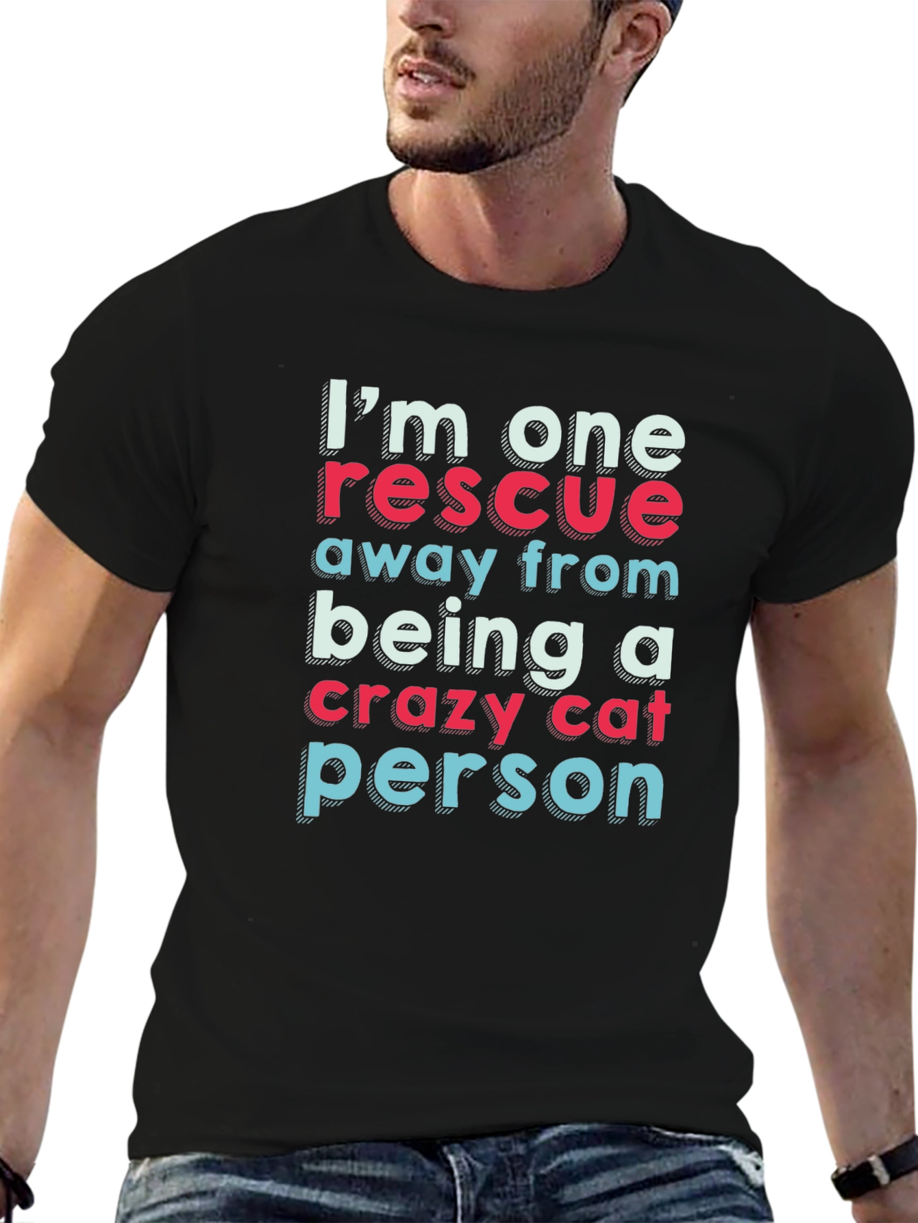 Crazy Cat Person Rescue T-Shirt