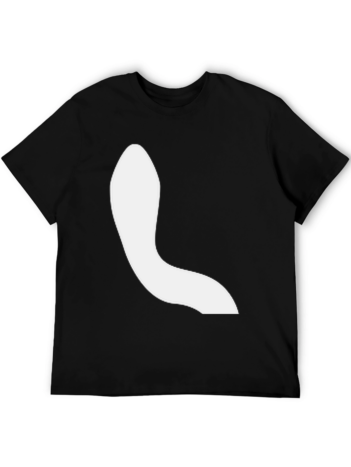 Modern Black Tee with Abstract White Design
