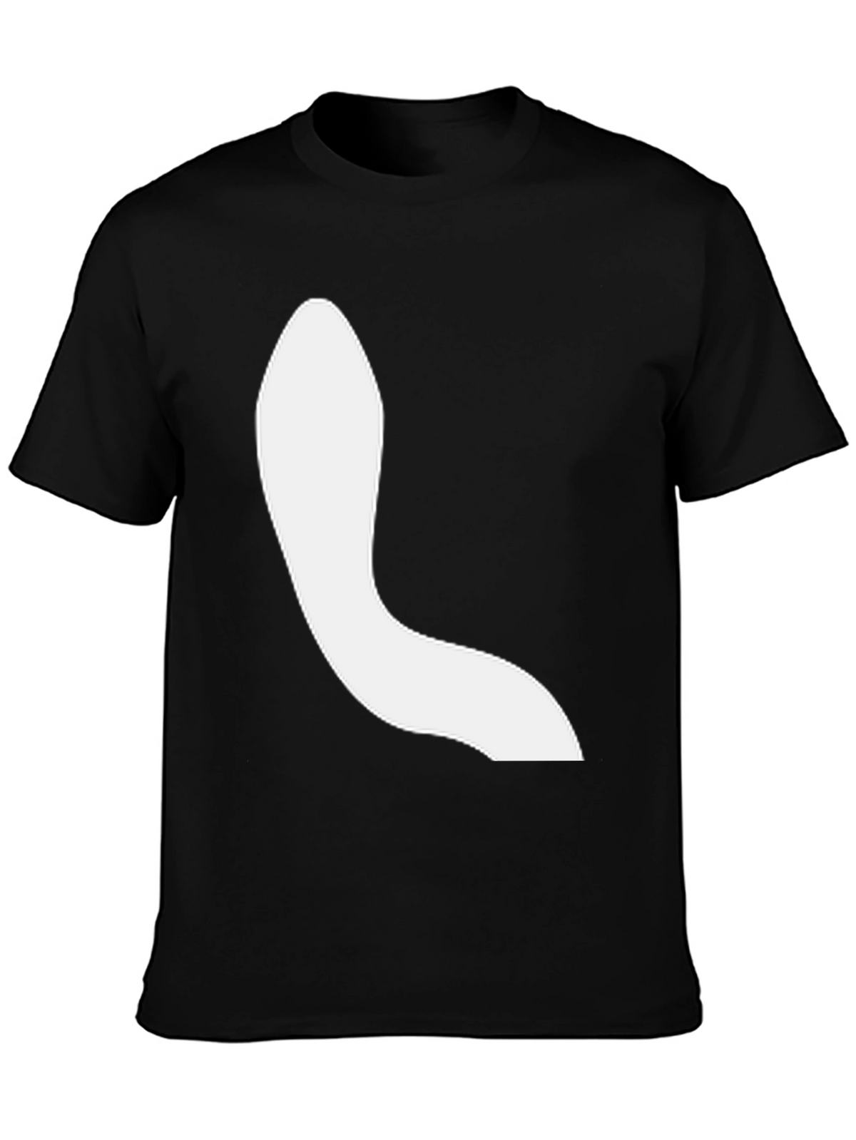 Modern Black Tee with Abstract White Design