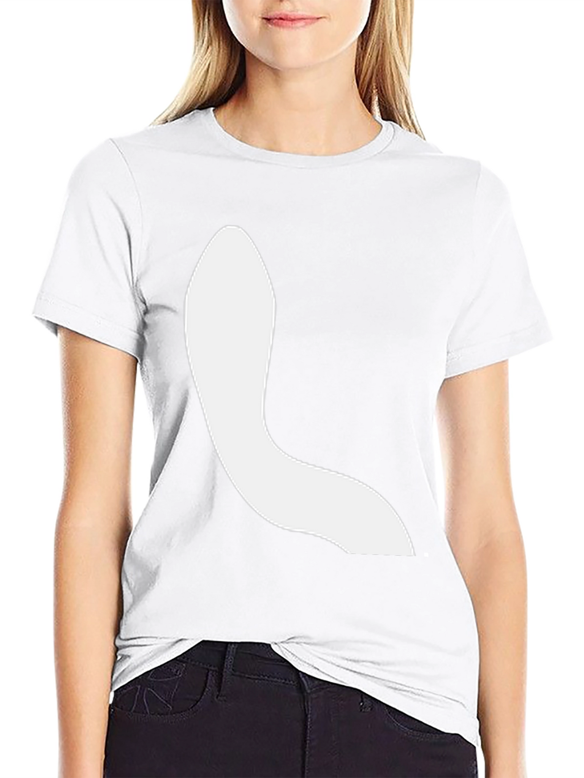 Modern Black Tee with Abstract White Design