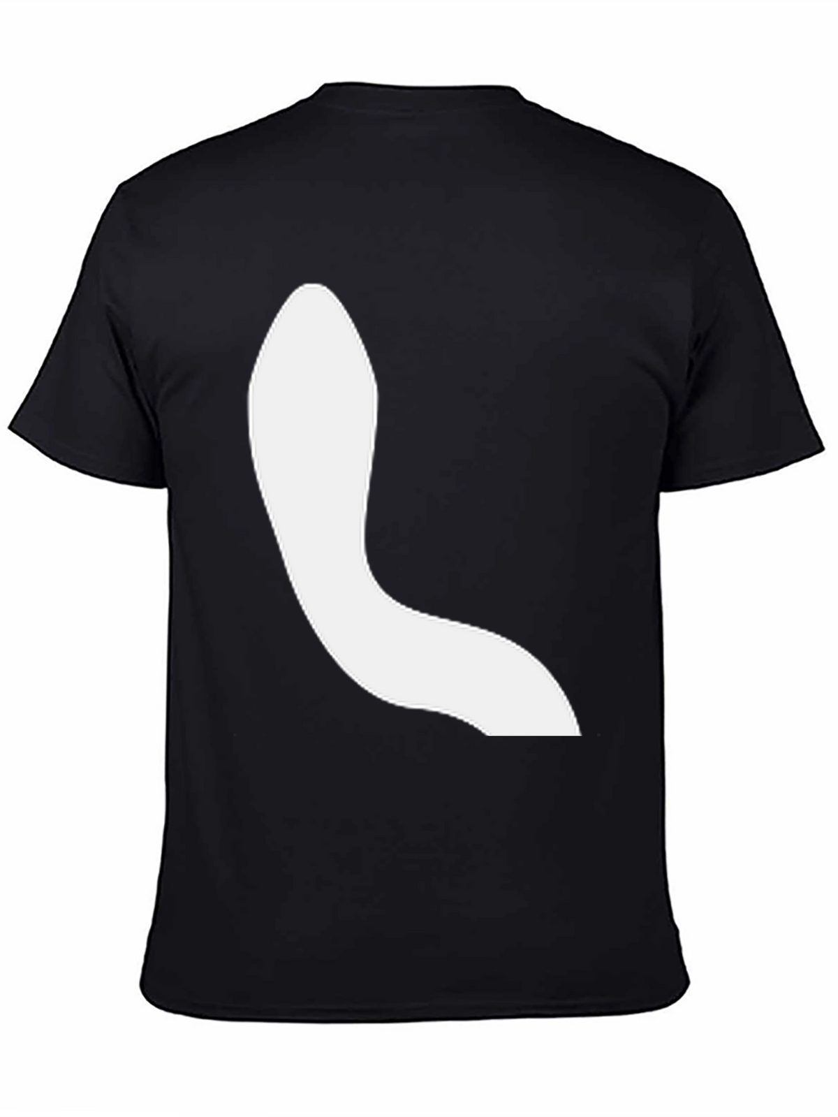 Modern Black Tee with Abstract White Design