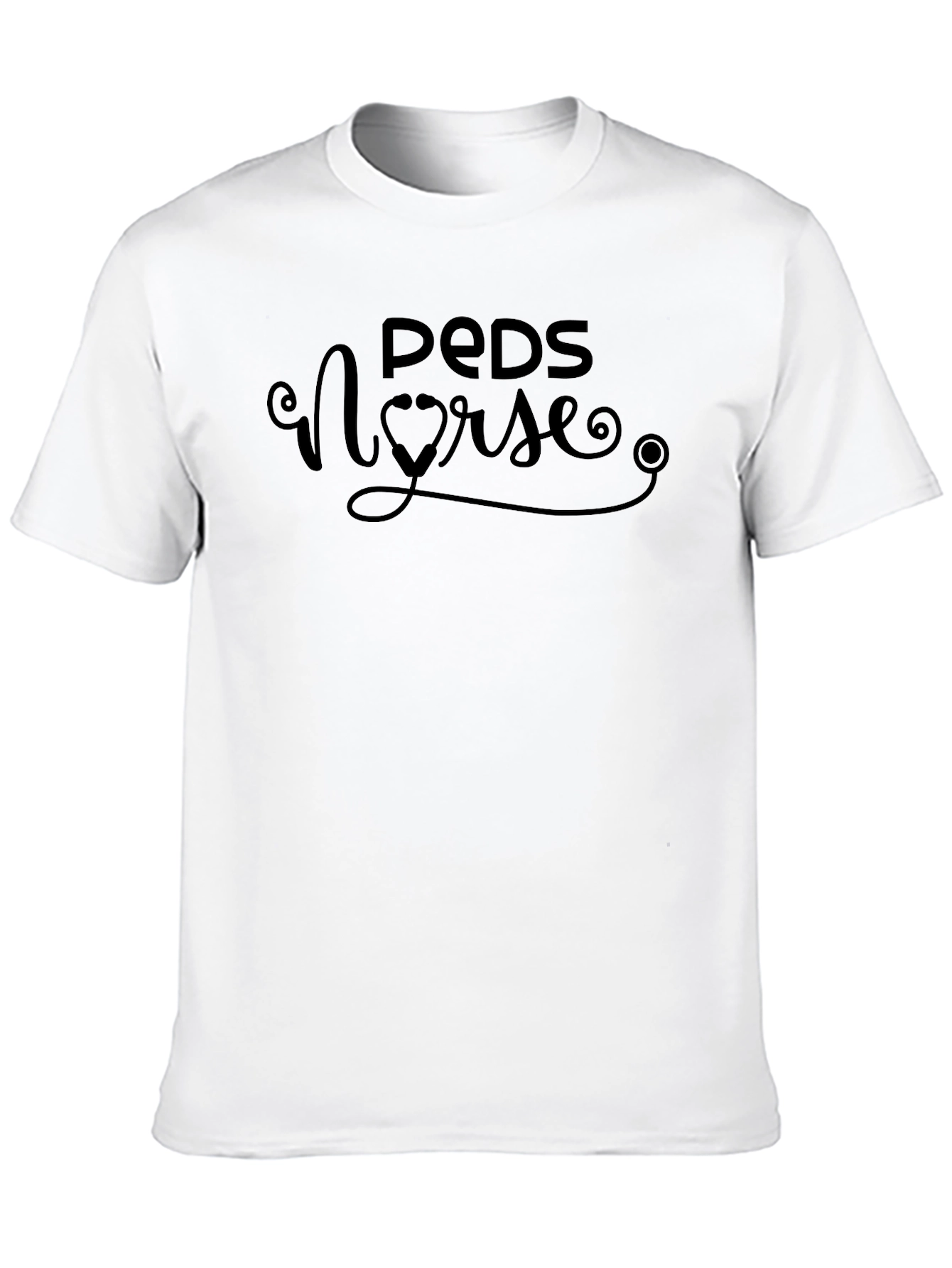 PEDS Nurse Stethoscope Heart T-Shirt