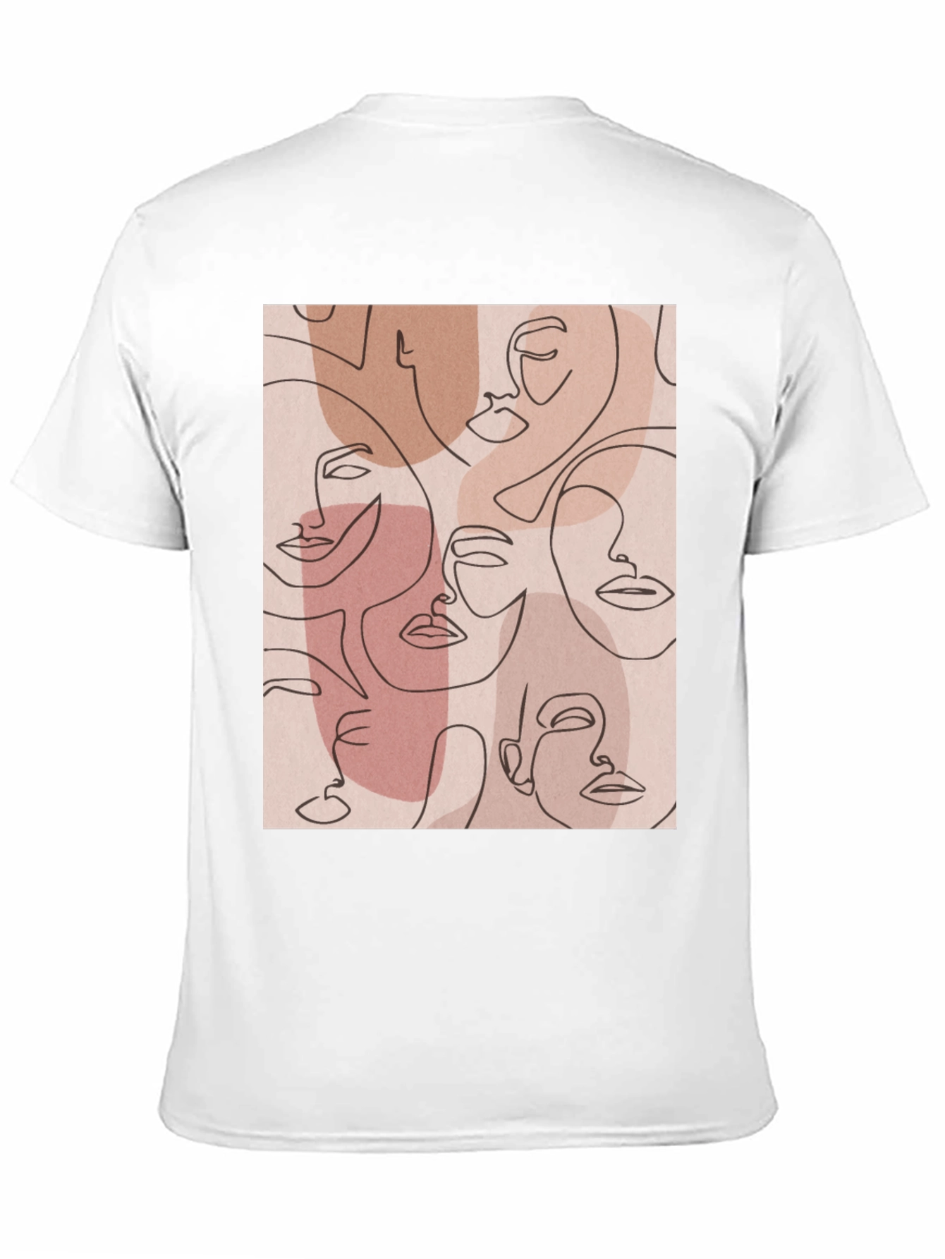 Abstract Faces Graphic Tee - Modern Art Shirt