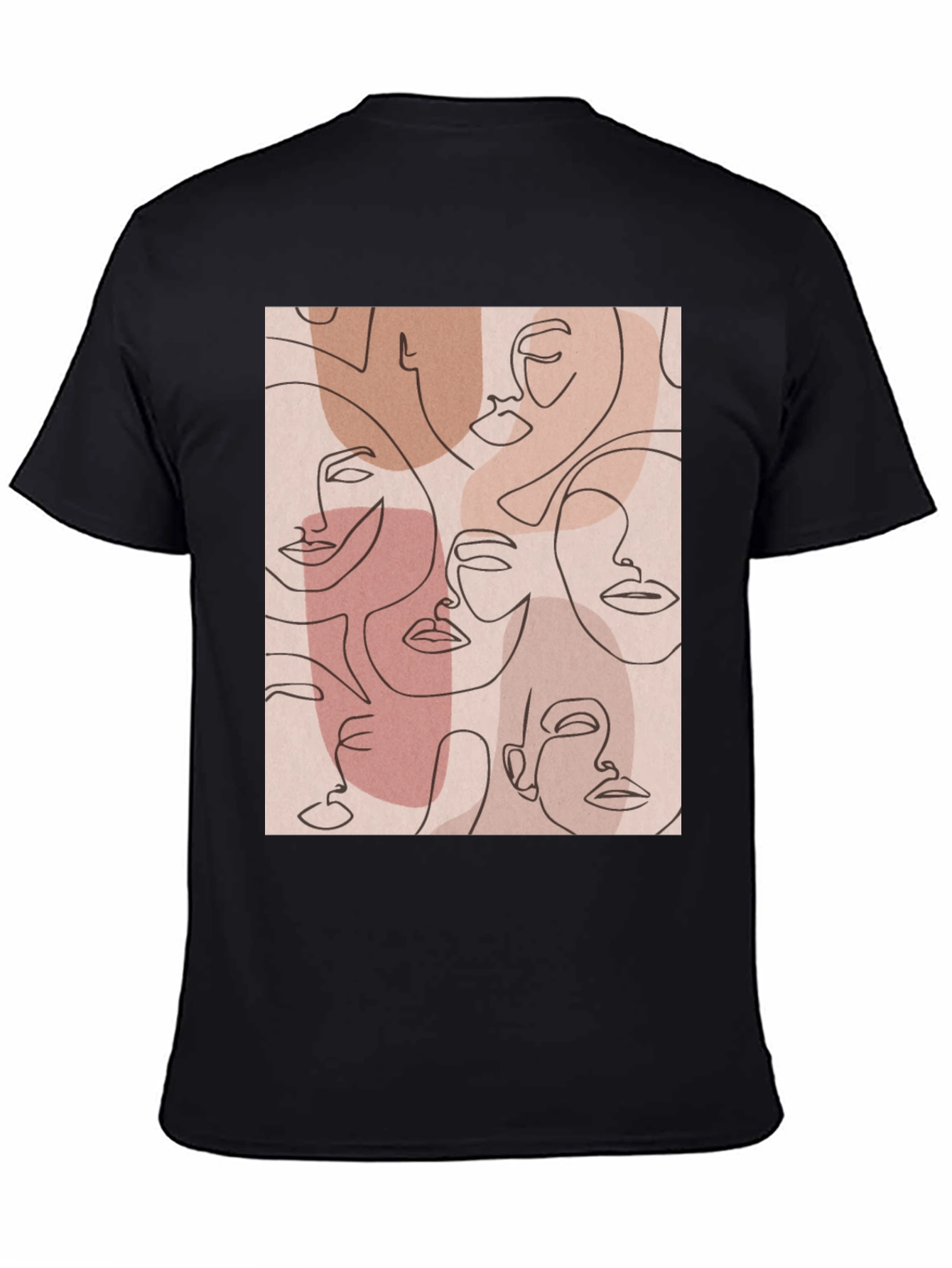 Abstract Faces Graphic Tee - Modern Art Shirt