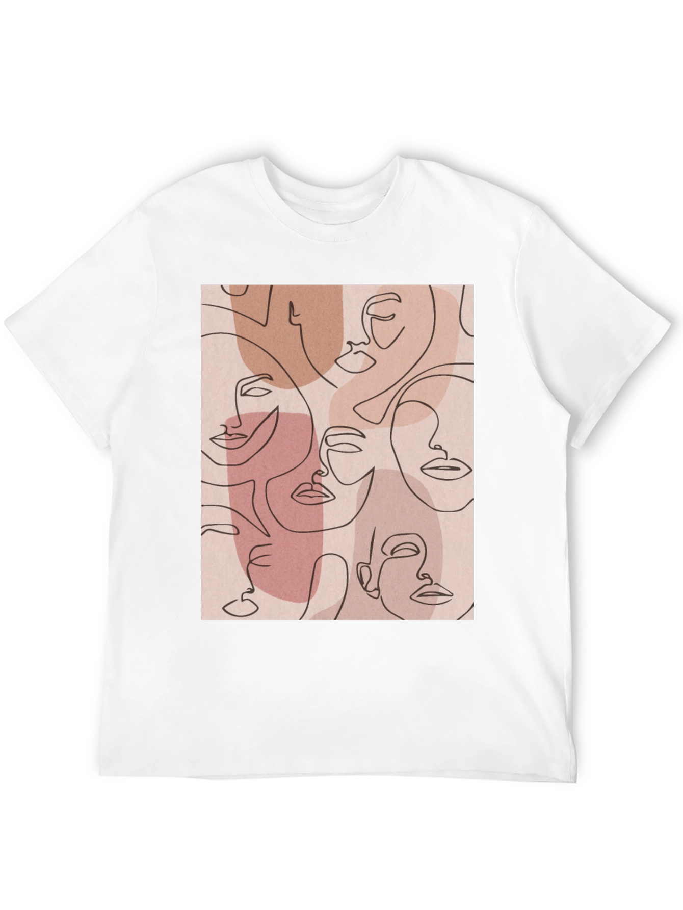 Abstract Faces Graphic Tee - Modern Art Shirt