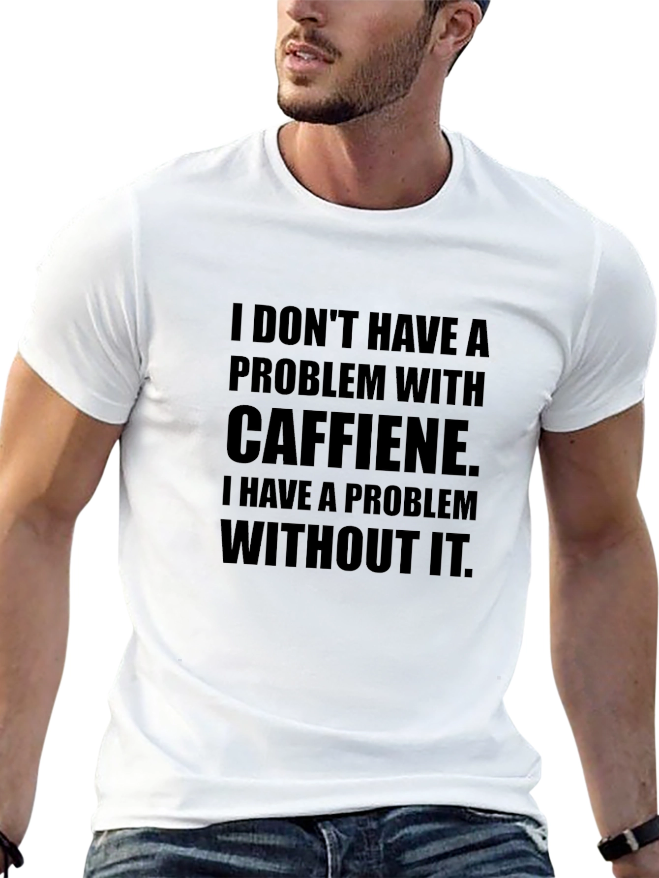 Caffeine Problem Graphic Tee - Black Crew Neck T-Shirt