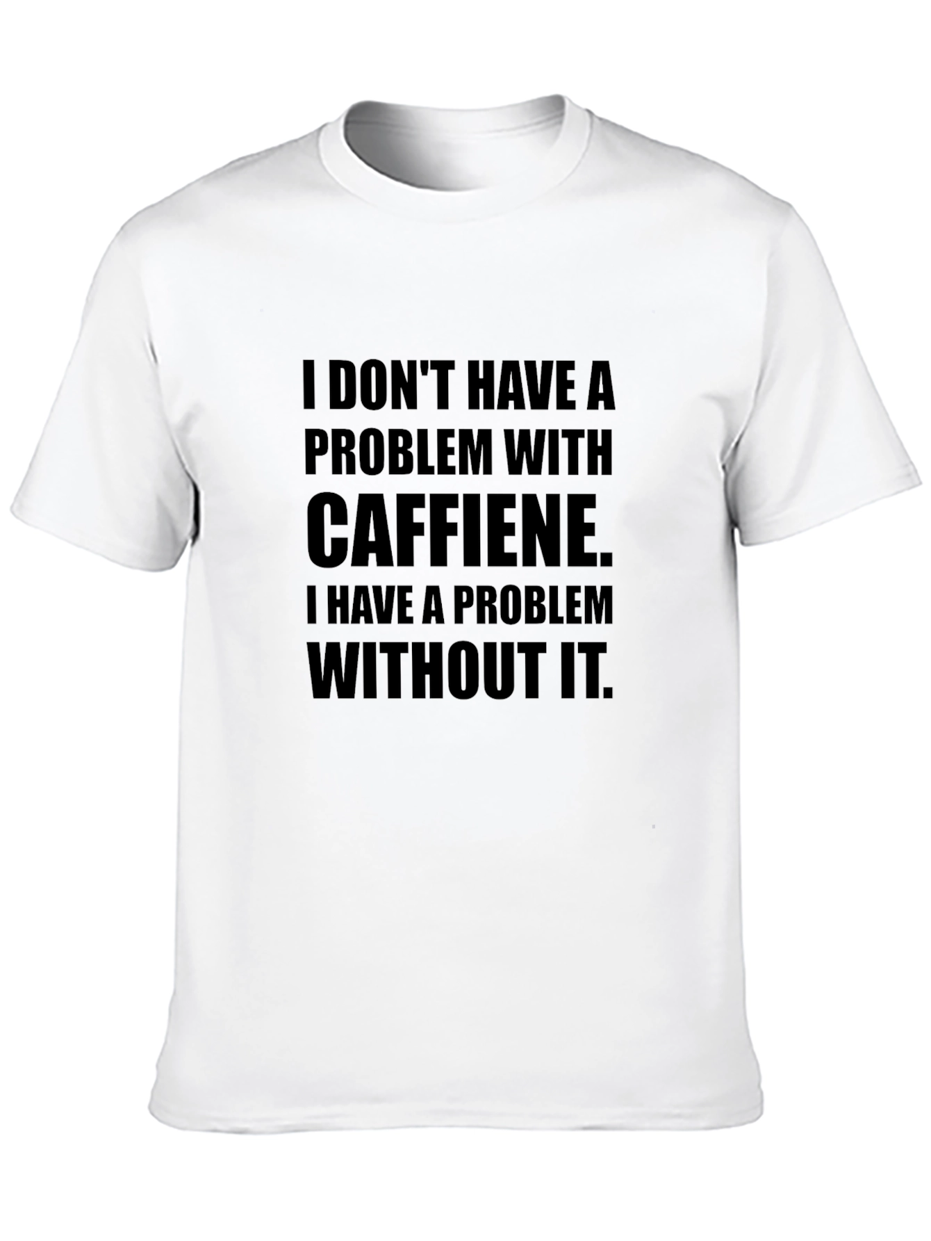 Caffeine Problem Graphic Tee - Black Crew Neck T-Shirt