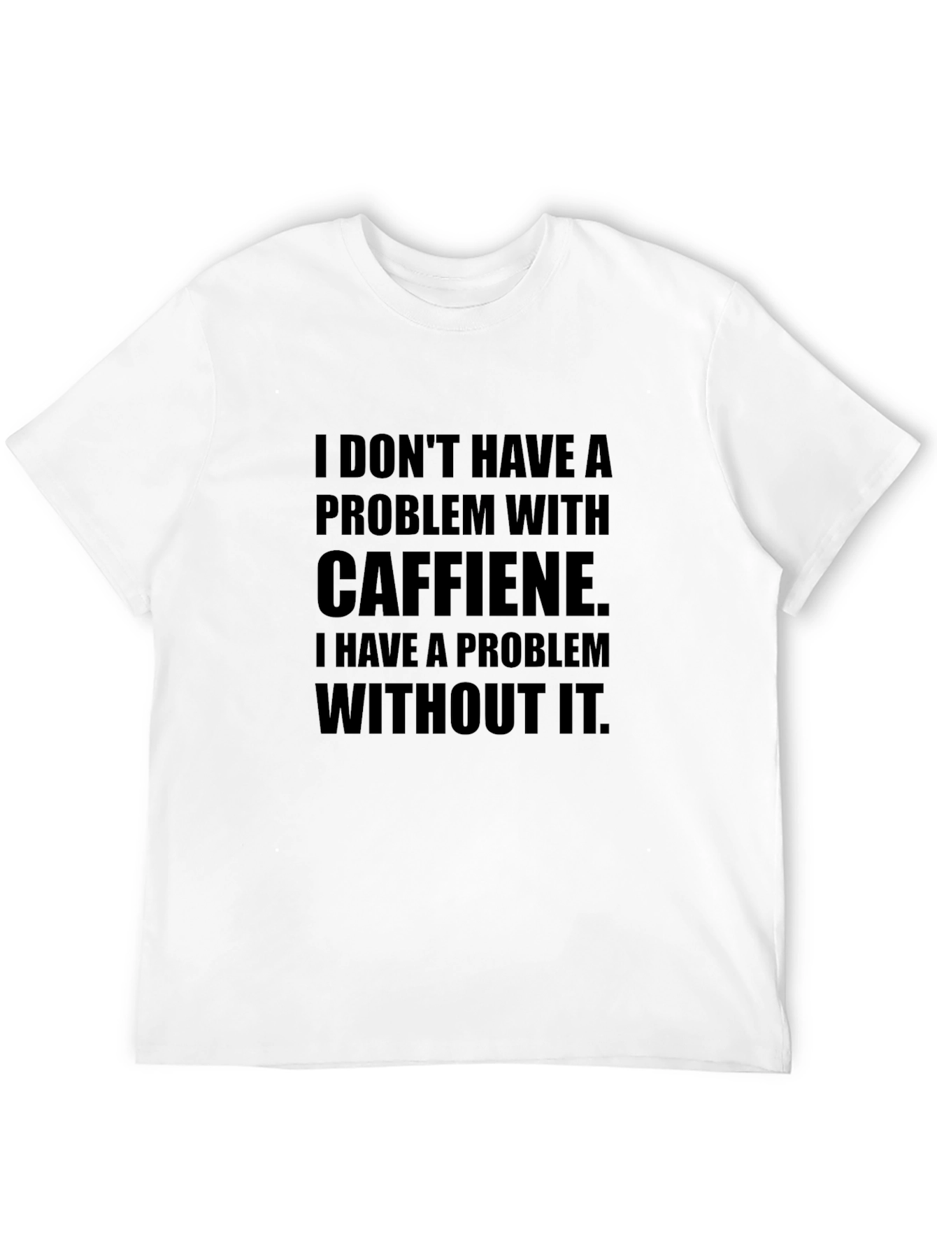Caffeine Problem Graphic Tee - Black Crew Neck T-Shirt