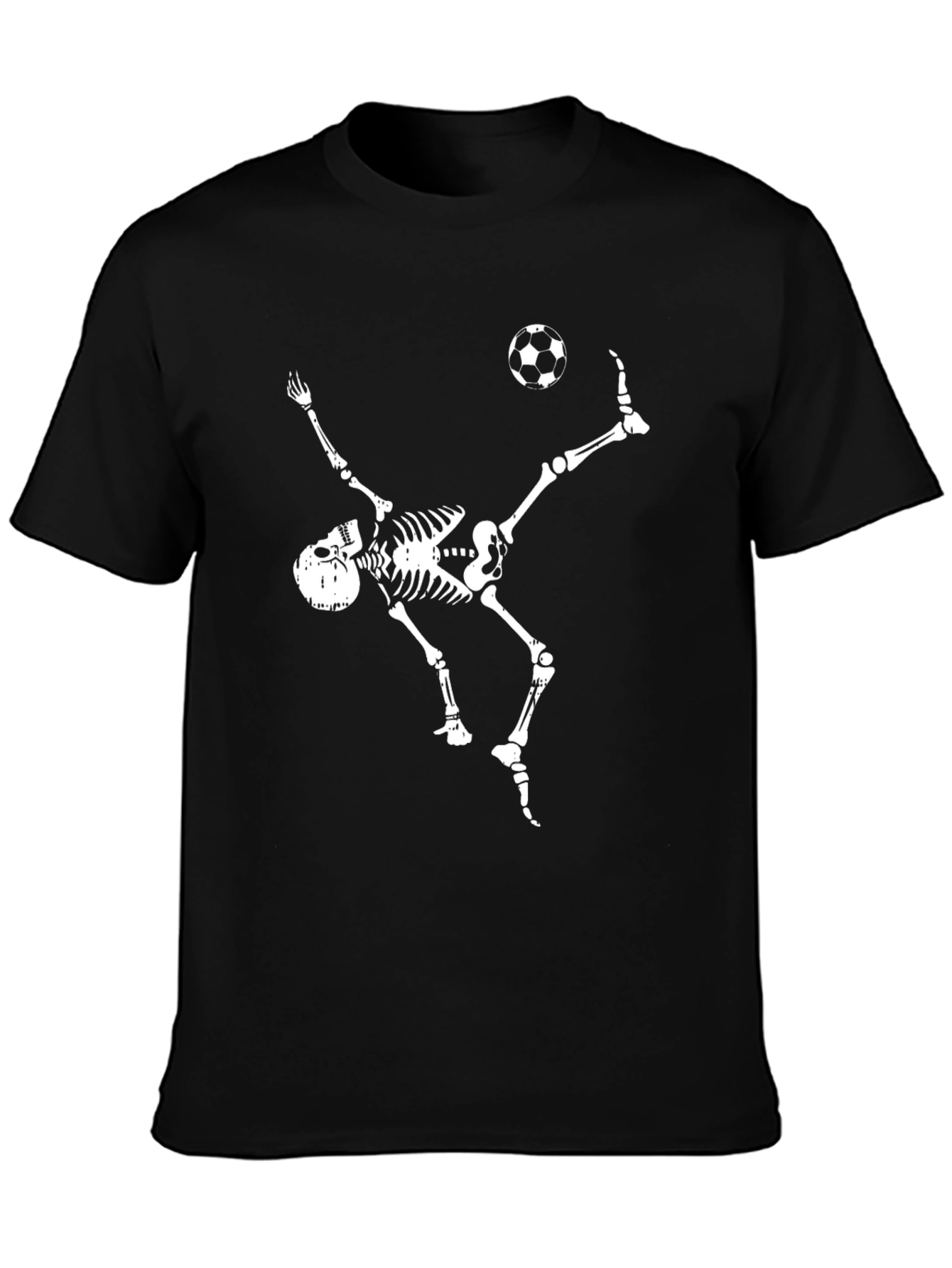 Skeleton Soccer T-Shirt - Black