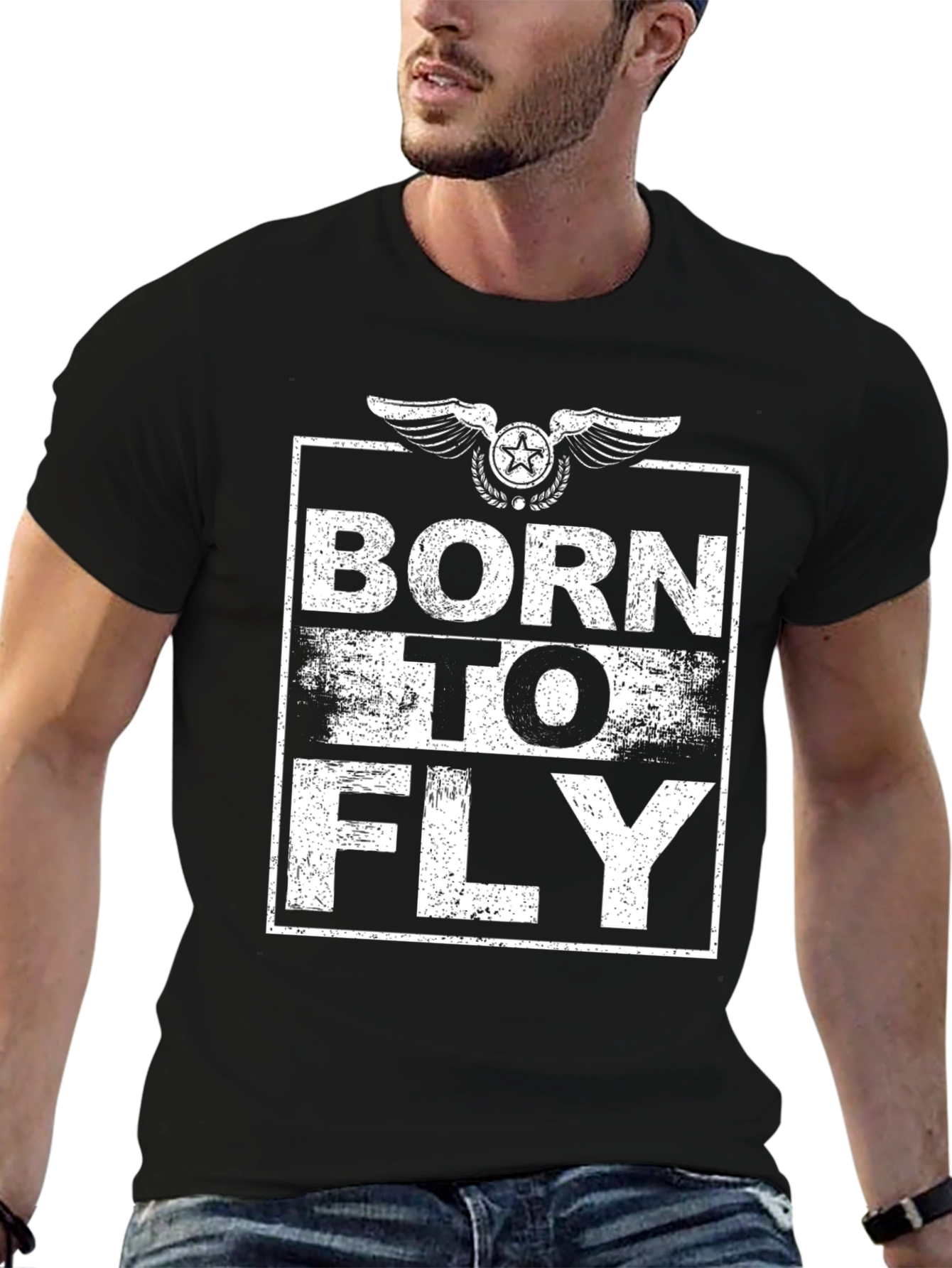 Born To Fly Graphic Tee - Black