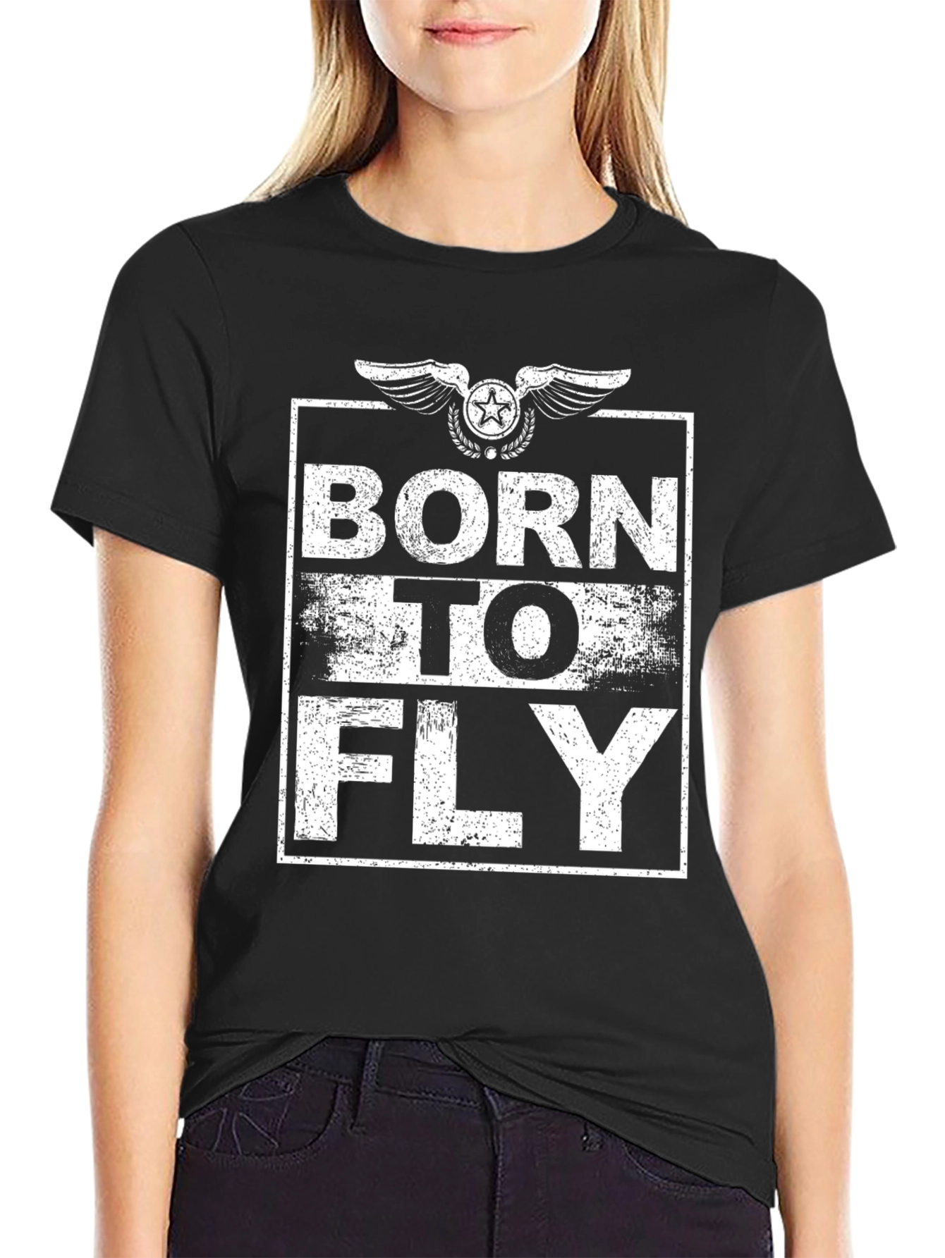 Born To Fly Graphic Tee - Black