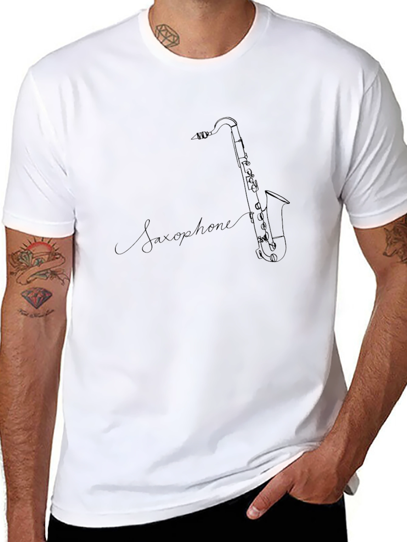Saxophone Graphic Tee - Musicians Style