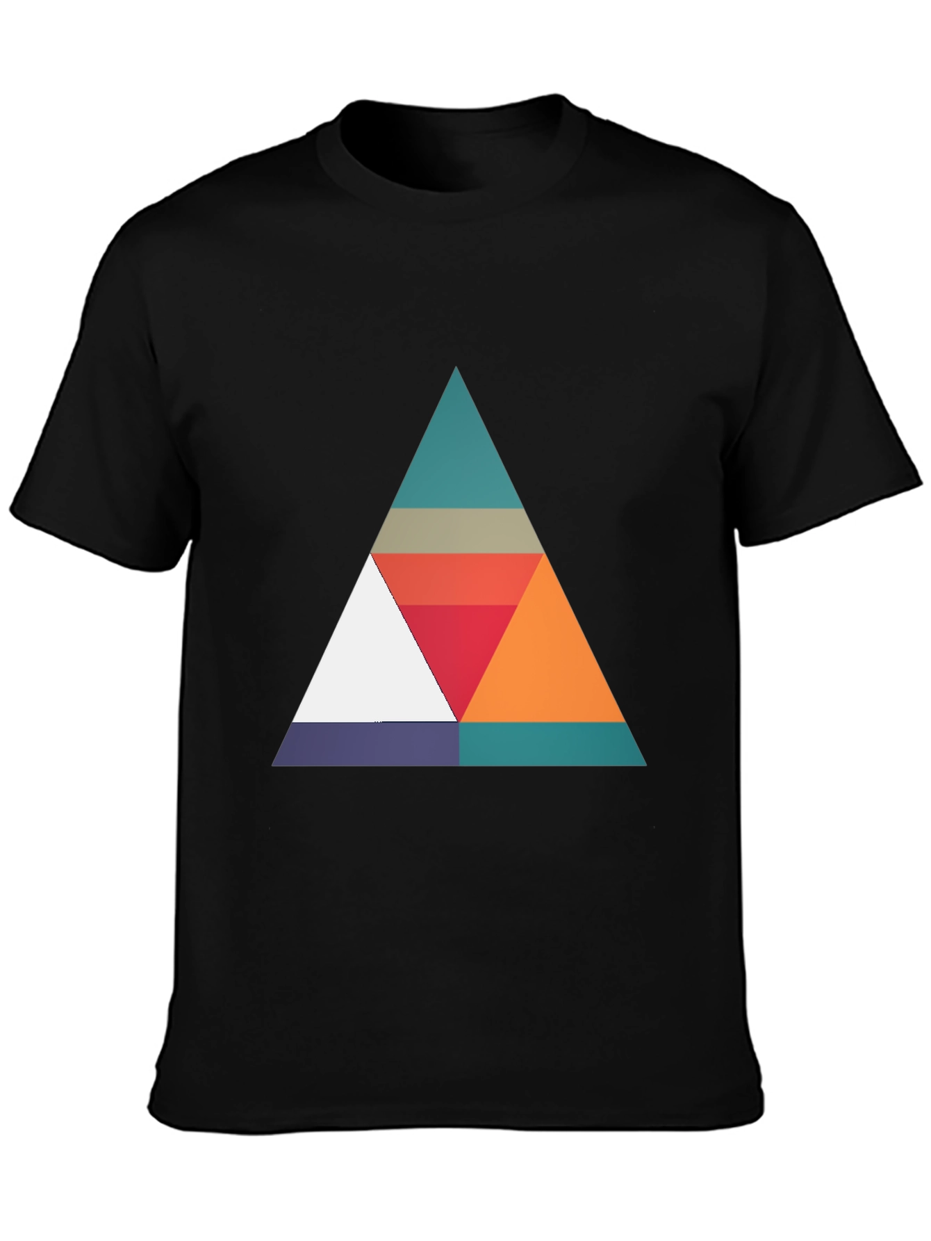 Geometric Triangle Graphic Tee - Modern Casual Style
