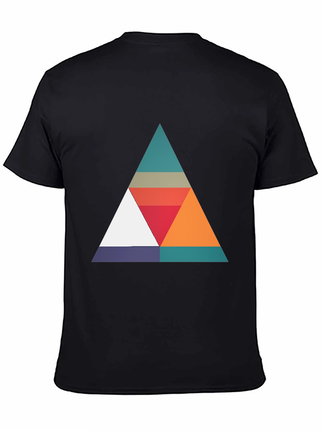 Geometric Triangle Graphic Tee - Modern Casual Style