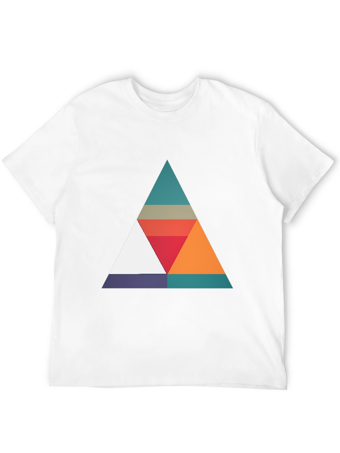Geometric Triangle Graphic Tee - Modern Casual Style