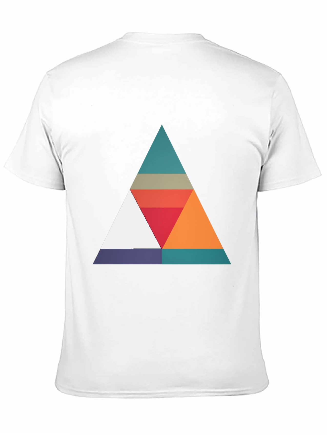 Geometric Triangle Graphic Tee - Modern Casual Style