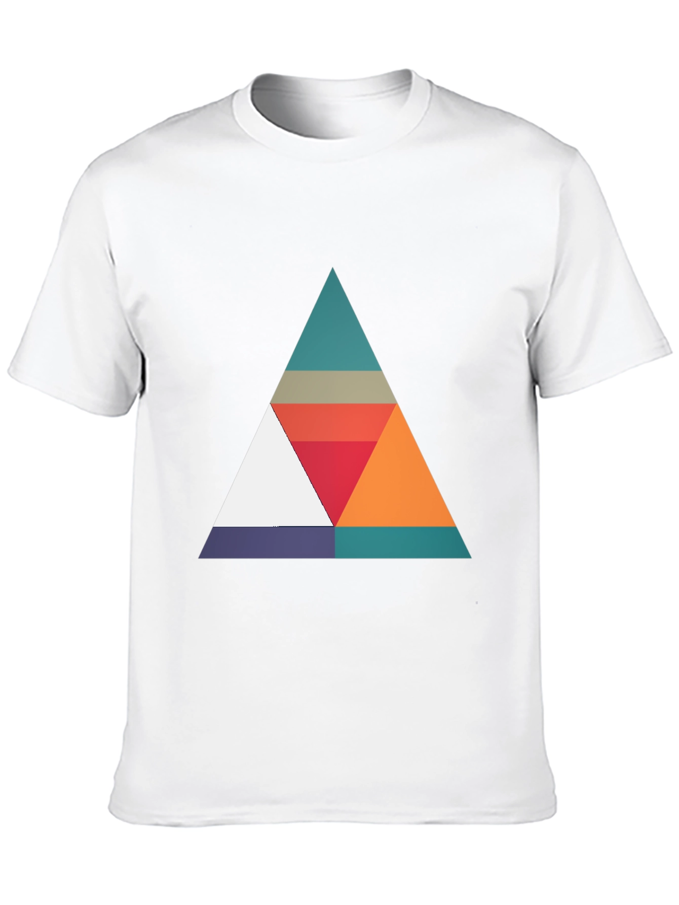 Geometric Triangle Graphic Tee - Modern Casual Style