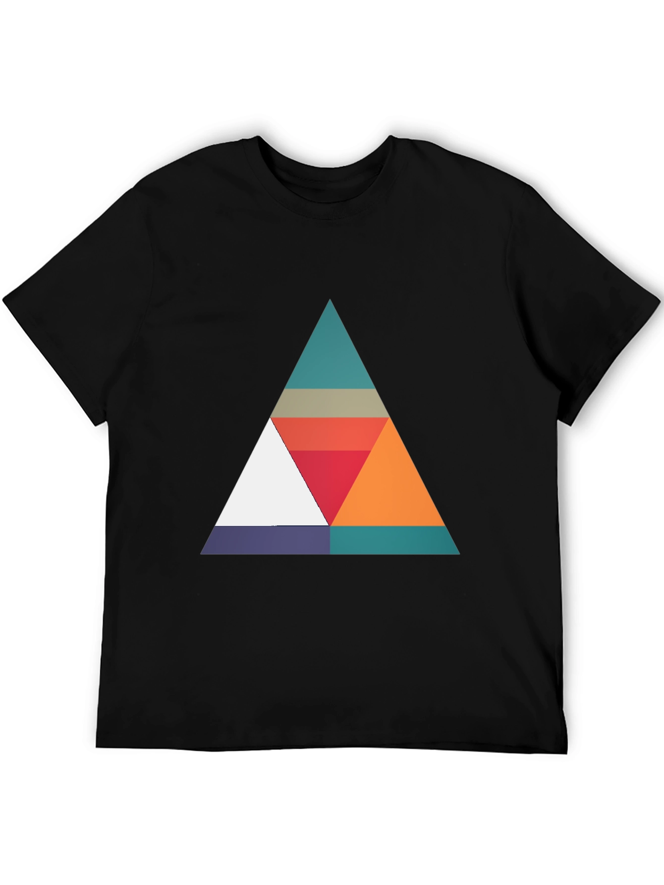 Geometric Triangle Graphic Tee - Modern Casual Style