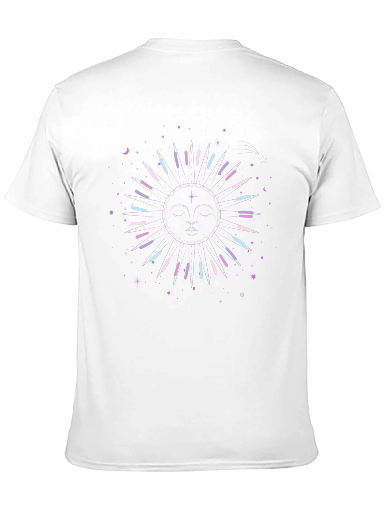 Celestial Sun Graphic Tee - Black Cotton Shirt