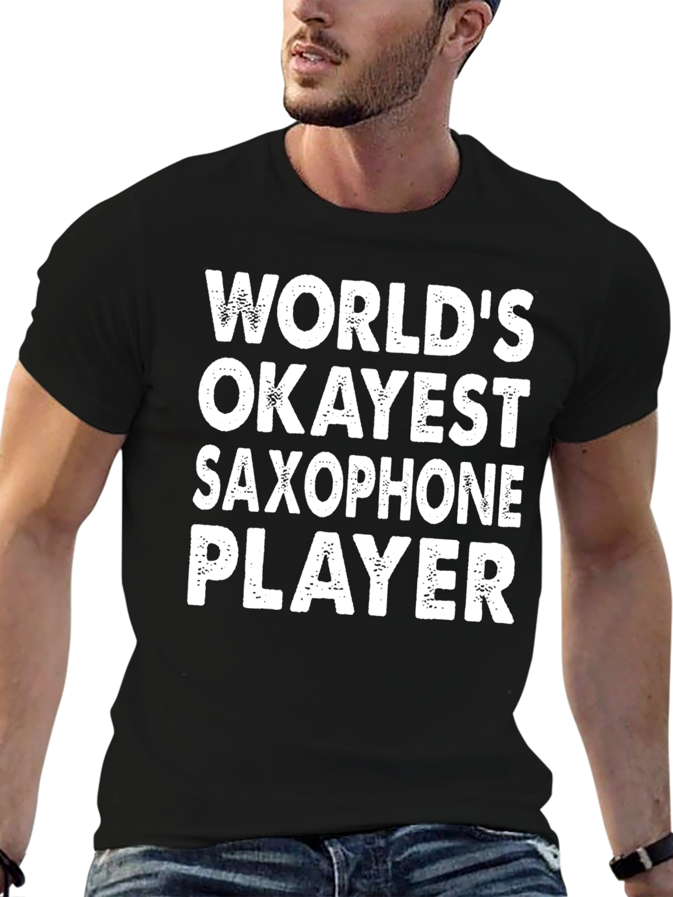 Worlds Okayest Saxophone Player Graphic T-Shirt