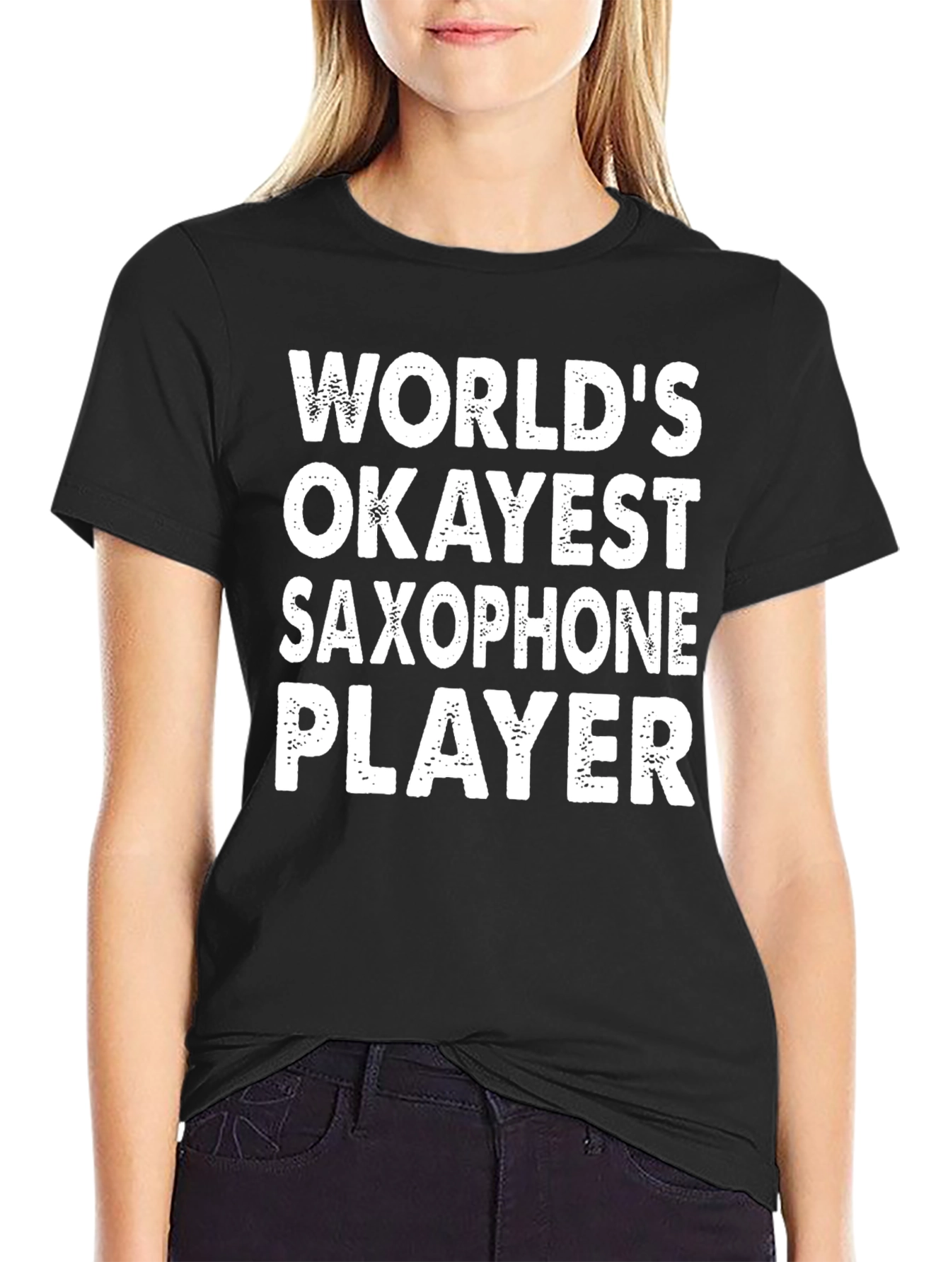 Worlds Okayest Saxophone Player Graphic T-Shirt
