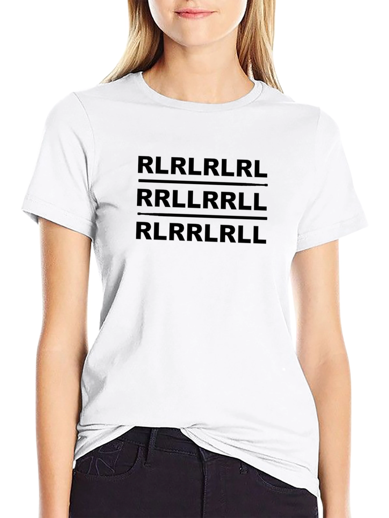 Drum Rudiment Graphic T-Shirt - Black