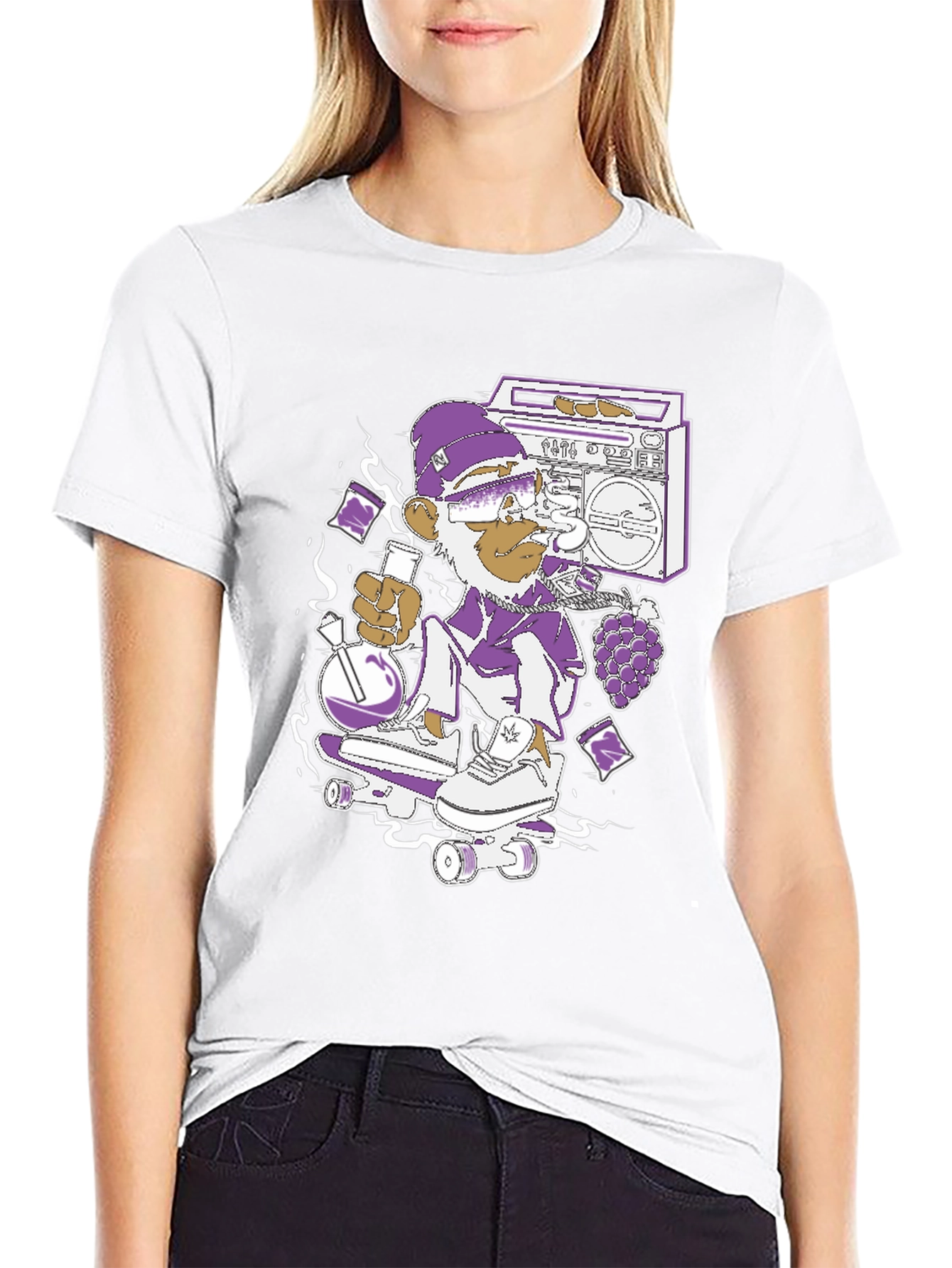 Skateboarding Monkey Graphic Tee