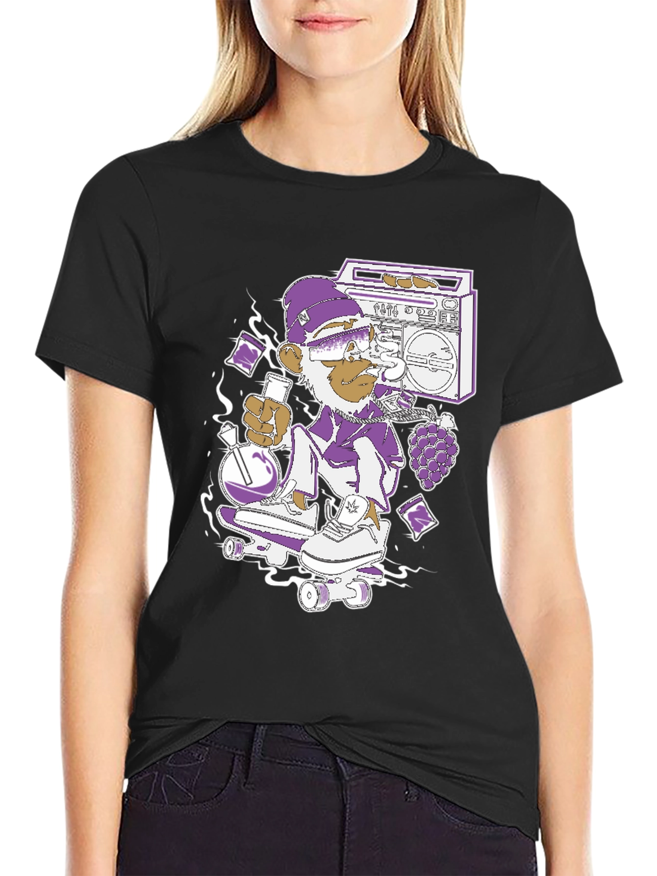 Skateboarding Monkey Graphic Tee