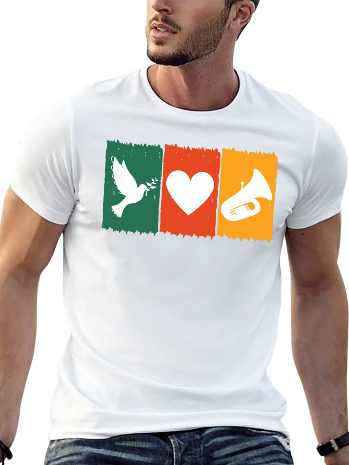Peace Love Tuba T-Shirt: Soft Cotton Tee