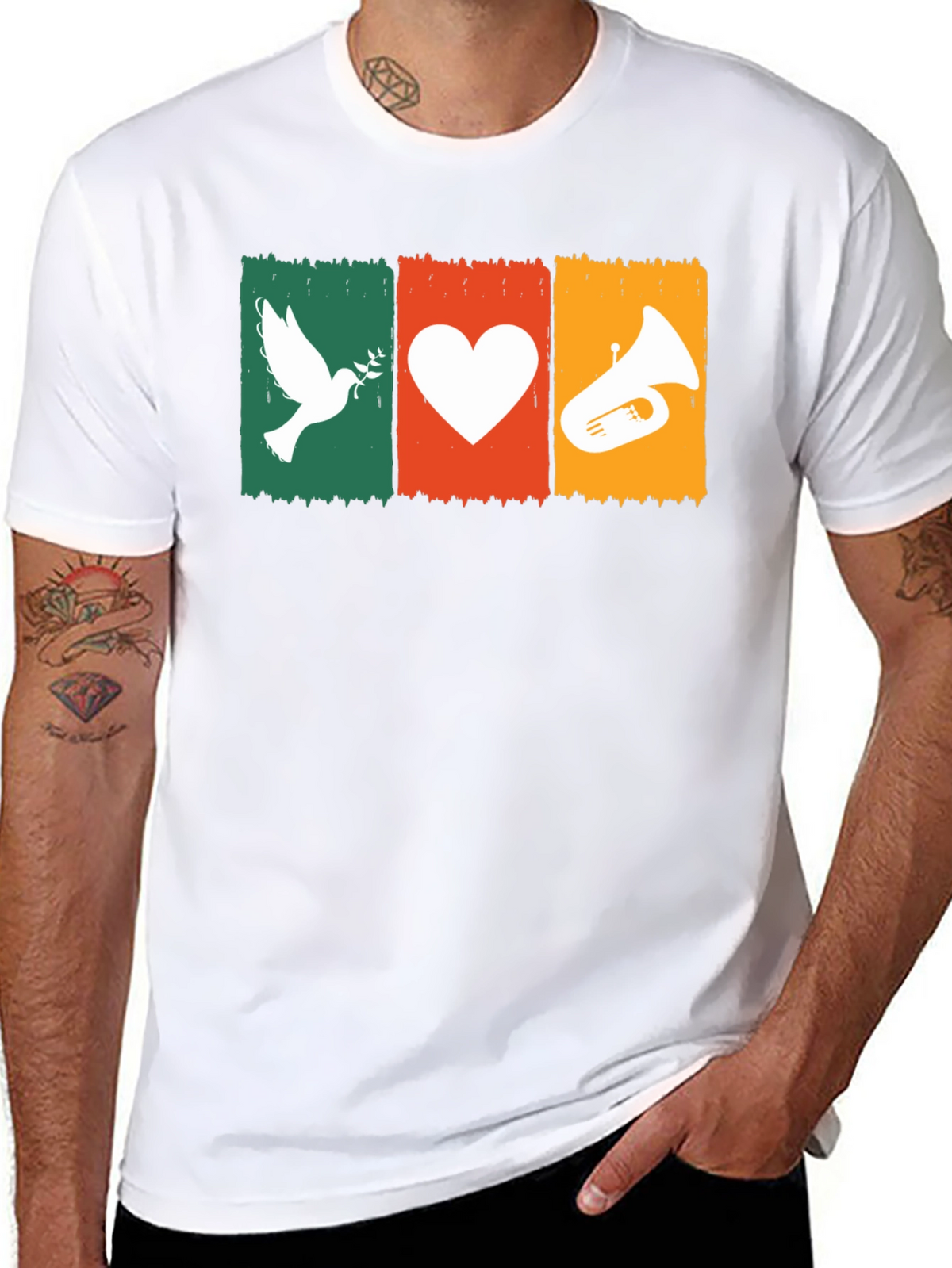 Peace Love Tuba T-Shirt: Soft Cotton Tee